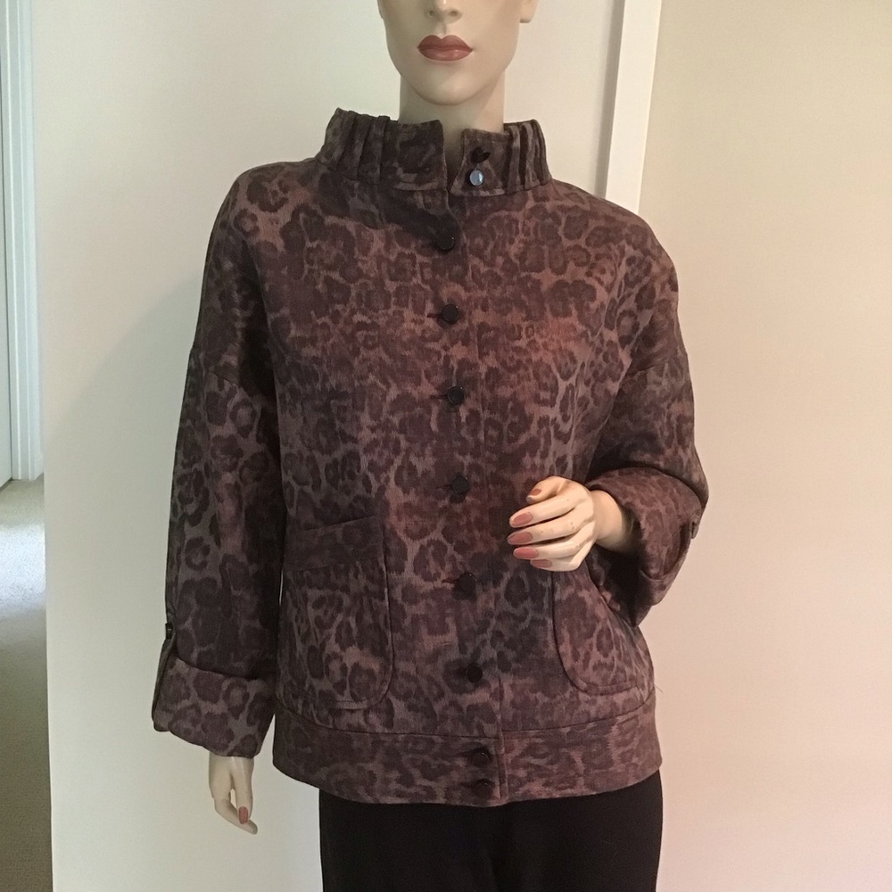 Alexander Wang‎ Leopard Print Wool Blend Jacket L